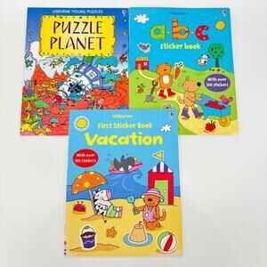 Lot 3 Usborne‎ Sticker Books Puzzle Planet